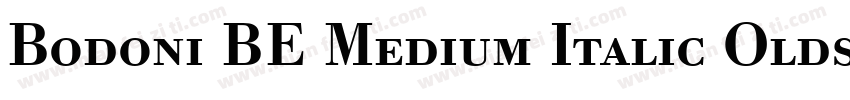 Bodoni BE Medium Italic Oldstyle Figures字体转换